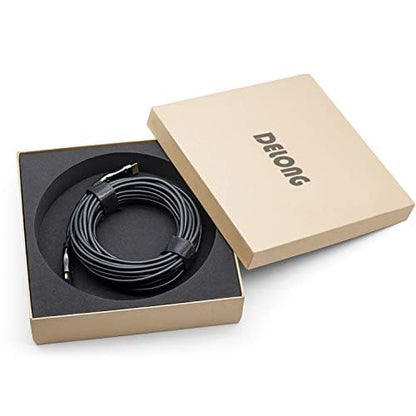 Fiber Cable: Delong 8K Fiber Optic HDMI 2.1 Cable 30ft – Side View