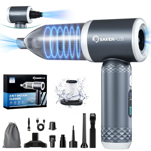 Vacuum Cleaner: SakerPlus Mini 3-in-1 Cordless Handheld – Front View