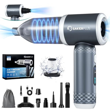 Vacuum Cleaner: SakerPlus Mini 3-in-1 Cordless Handheld – Front View