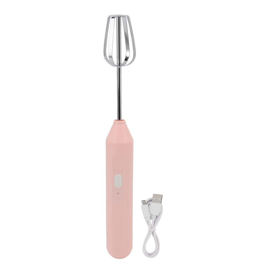 Handheld Milk Frother, Portable Hand Mixer Electric Battery Powered, Egg Beater Coffee Frother Handheld Milkshake Blender Foamer Kitchen Tool(Pink)