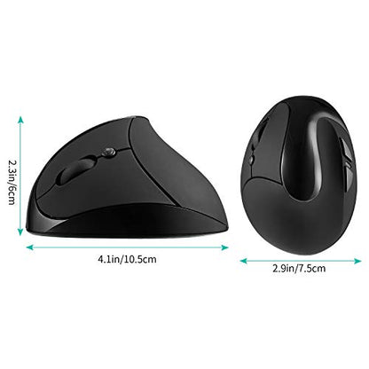 Left Aurtec Mouse: AURTEC Rechargeable 2.4G Wireless – Back View
