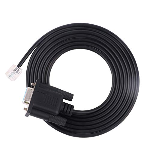 RS232 6ft Console Port Cable: Premium 6ft DB9 to RJ11 6P4C – Side View