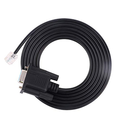 RS232 6ft Console Port Cable: Premium 6ft DB9 to RJ11 6P4C – Side View