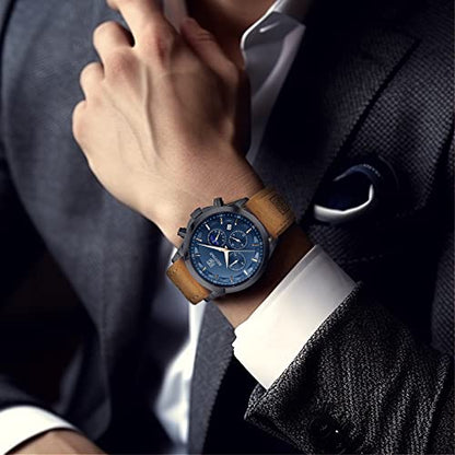 Men Watches: BY BENYAR Chronograph Waterproof Big Face – Close-up Detail