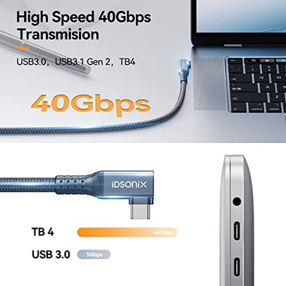 Cable Idsonix: iDsonix USB 4 Cable 90-Degree 6.6ft – Side View