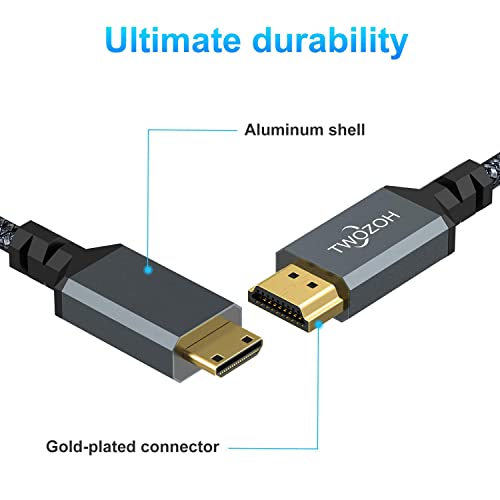 HDMI Cable: Twozoh Long Mini HDMI to HDMI 25FT High-Speed – In Use