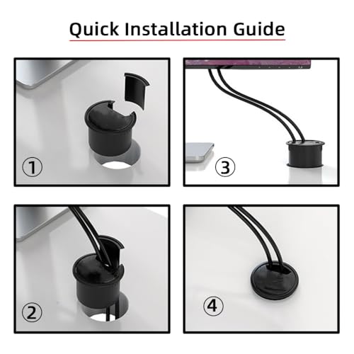 CY USB 3.0 Hub SD TF USB-C 2 Port USB 60mm Desk Grommet – Feature Highlight