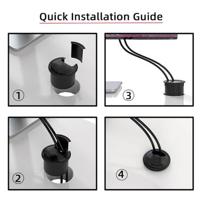 CY USB 3.0 Hub SD TF USB-C 2 Port USB 60mm Desk Grommet – Feature Highlight