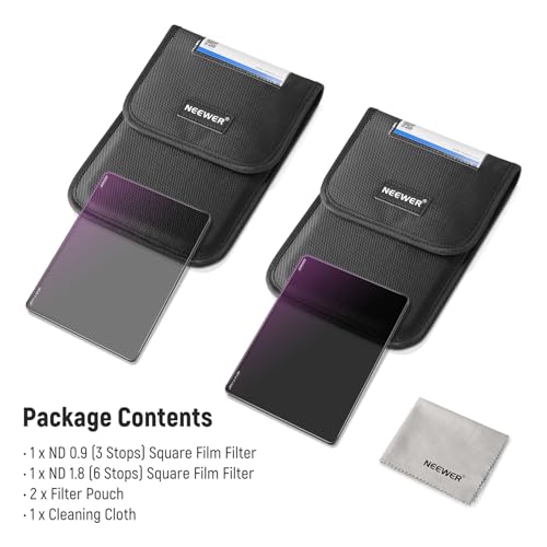 NEEWER Filter: NEEWER 2 Pack ND0.9/1.8 Square ND Filter – Size Reference