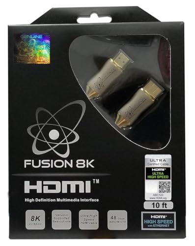 Fusion8K Certified: Fusion8K HDMI 2.1 Certified Cable – Front View