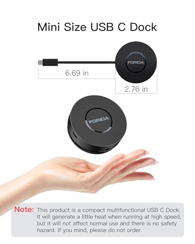 Docking Station: FORIDA Mini USB C Docking Station Dual – Feature Highlight