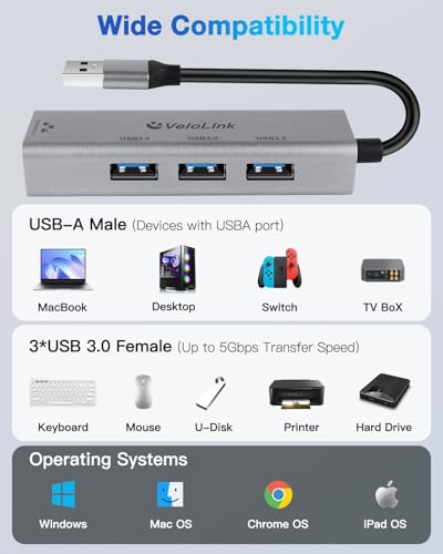 Ethernet Adapter: USB 3.0 Hub With Gigabit Ethernet 4-in-1 – In Use