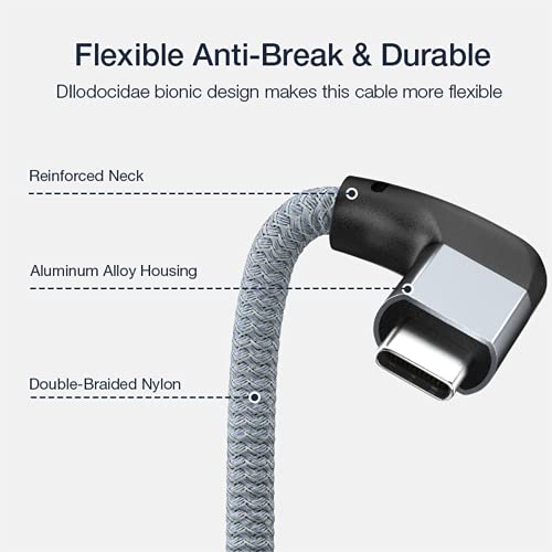 Usebean Right Angle USB C Extension Cable – Close-up Detail