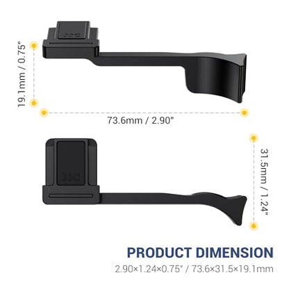 Thumb Up Grip for Leica D-LUX8 DLUX8 – Back View
