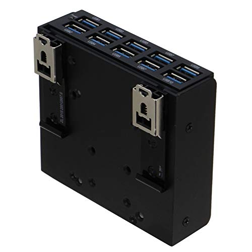 Mounting Sedna: SEDNA USB 3.1 Gen 1 10 Port DIN-Rail – Front View