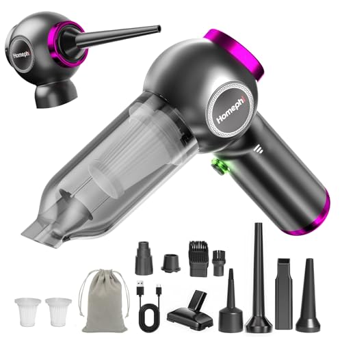 Vacuum Car: Homephi Car Vacuum Portable Cordless 17500Pa – Front View