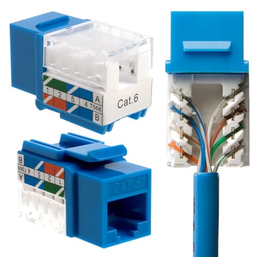 45 Degree Termination: SATMAXIMUM Cat6 Keystone Ethernet – Front View