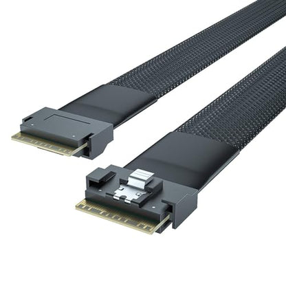 SFF-8654: H!Fiber.com 24G Internal SFF-8654 to SFF-8654 – Front View