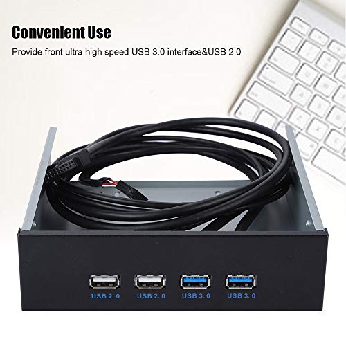 Front Panel: ASHATA 5.25 Inch Multifunction 4 USB Port – Packaging