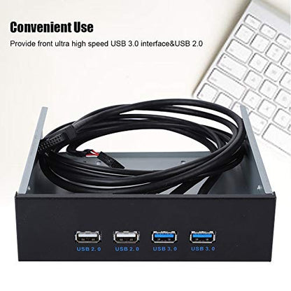 Front Panel: ASHATA 5.25 Inch Multifunction 4 USB Port – Packaging