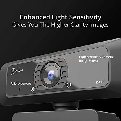 j5create Streaming: j5create JVCU100 1080p HD Webcam – Close-up Detail