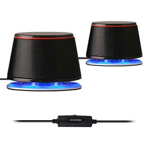 Speakers Bass: Sanyun SW102 5Wx2 Deep Bass Stereo 2.0 USB – Front View