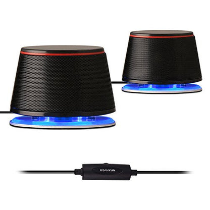 Speakers Bass: Sanyun SW102 5Wx2 Deep Bass Stereo 2.0 USB – Front View