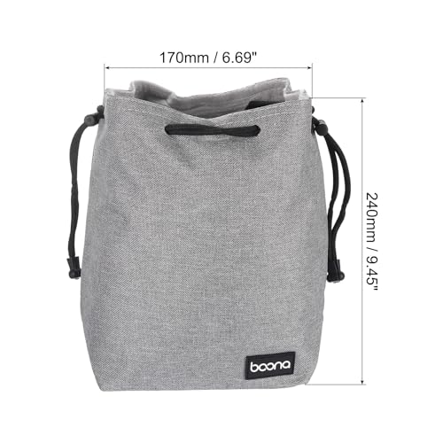 PATIKIL Soft Drawstring Lens Case – Side View
