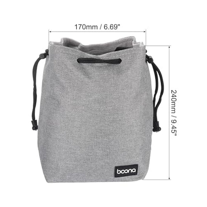 PATIKIL Soft Drawstring Lens Case – Side View