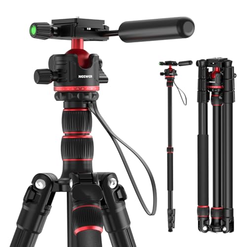 NEEWER 77" Camera Tripod Monopod with 360 – Front View