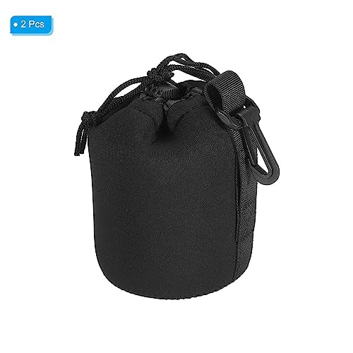 PATIKIL Camera Lens Bag: 2 Pcs 3.3" IDx5.5 H Drawstring – Close-up Detail
