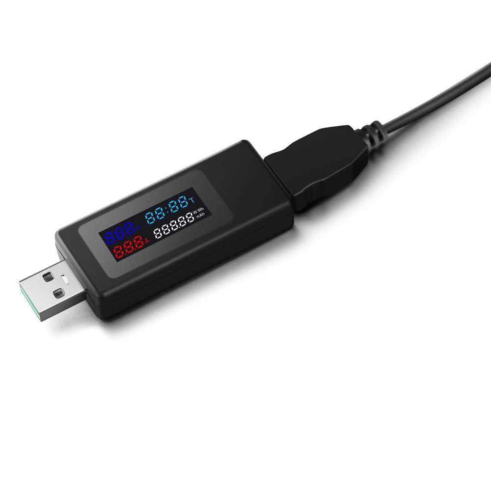 diymore USB Tester USB Meter Tester Voltage Current Tester USB Battery Checker USB Voltage Current Voltmeter USB Mobile Tester USB Power Tester Monitor DC LED Display