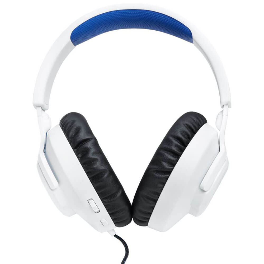 JBL Quantum 100P Console - Gaming Headset for Playstation (White),White/Blue, Medium