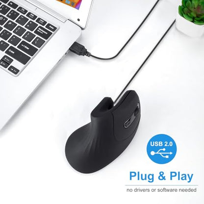 HXMJ Ergonomic Vertical Mouse – Side View