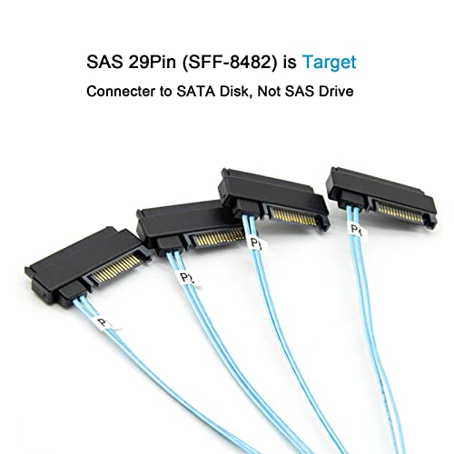 SAS SFF-8087: ADCAUDX 2Pack Mini-SAS to SAS Cable 0.5M – In Use
