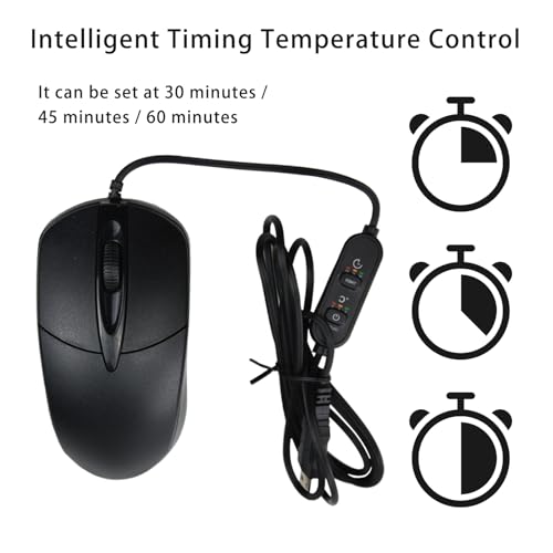 Heated Mouse: Flylin USB Heated Computer Mouse 1600DPI – Back View
