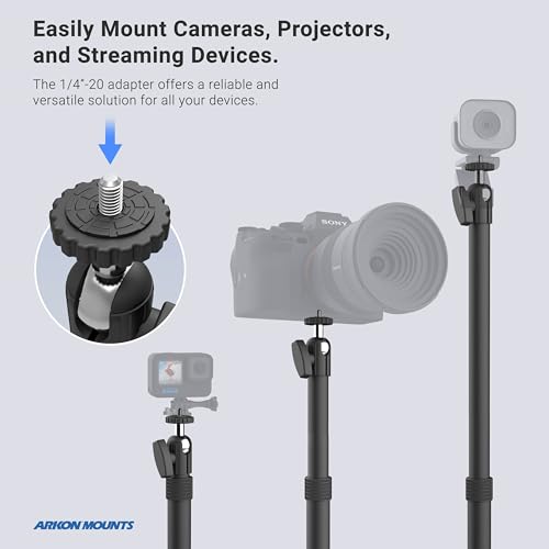 Camera Desk Mount: ARKON Mounts Adjustable Pole 29 inches – Side View