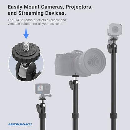 Camera Desk Mount: ARKON Mounts Adjustable Pole 29 inches – Side View