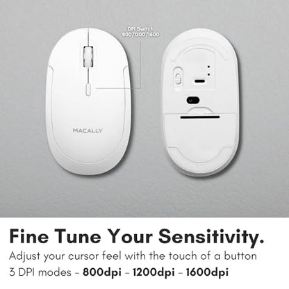 Macally Wireless Bluetooth Mouse – Back View