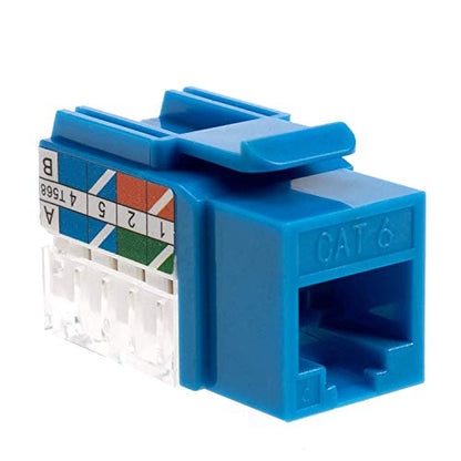 45 Degree Termination: SATMAXIMUM Cat6 Keystone Ethernet – Close-up Detail