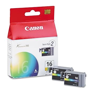 Canon BCI16 - BCI16 (BCI-16) Ink Tank, 75 Page-Yield, 2/Pack, Tri-Color-CNMBCI16 by Canon