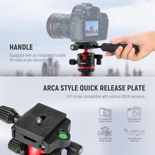NEEWER 77" Camera Tripod Monopod with 360 – Feature Highlight