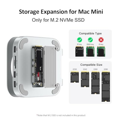 Mac Akyyajaure Hub: 9-in-1 Aluminum Stand and Dock for Mac – Close-up Detail
