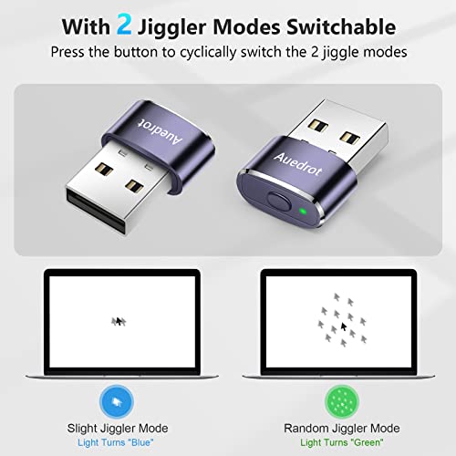 Auedrot Mouse Jiggler: Undetectable Metal USB Mouse Mover – Side View