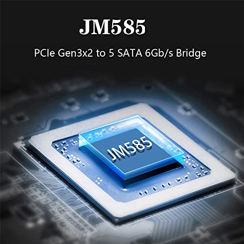 Xiwai NGFF NVME M-Key PCI Express to SATA 3.0 6Gbps 5 Ports – In Use