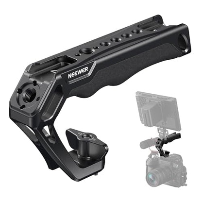 NEEWER Camera Top Handle with 3/8" Wing Screw & Locating – Front View