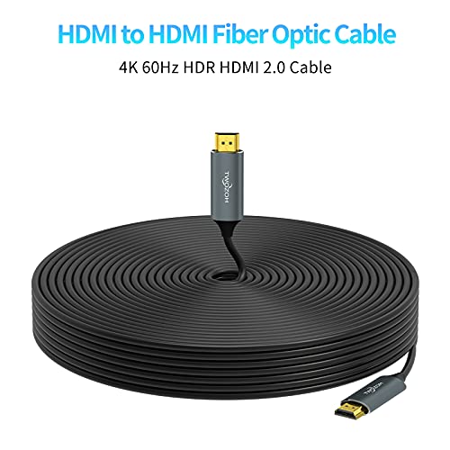 Fiber Cable: Twozoh 4K Fiber Optic HDMI Cable 50FT – Close-up Detail