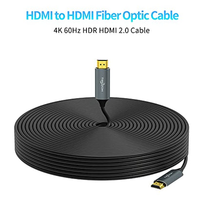 Fiber Cable: Twozoh 4K Fiber Optic HDMI Cable 50FT – Close-up Detail