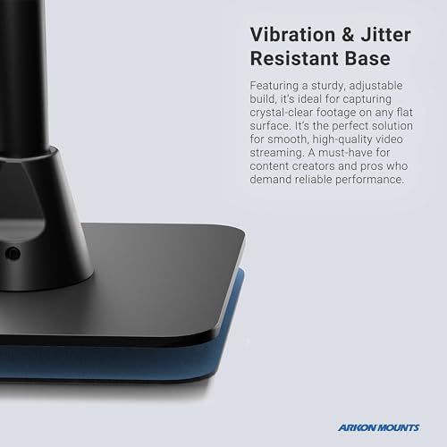 Camera Desk Mount: ARKON Mounts Adjustable Pole 29 inches – In Use