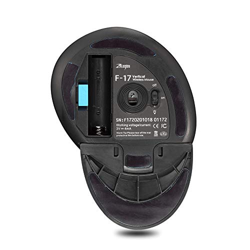 Mouse Zelotes: Zelotes Vertical Wireless Mouse 2400DPI – Back View